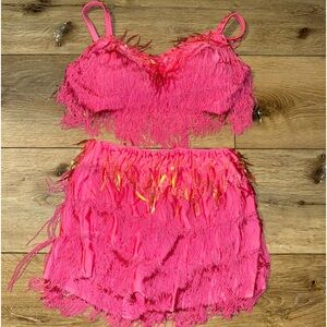 Glamour costumes pink fringe
